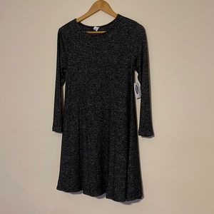Black Long Sleeve Old Navy Swing Dress in Small